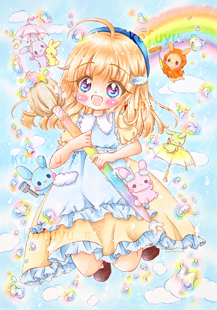 kofuyu_s's tweet image. 虹色雨予報

#Color_of_the_World2 #コピック #イラスト