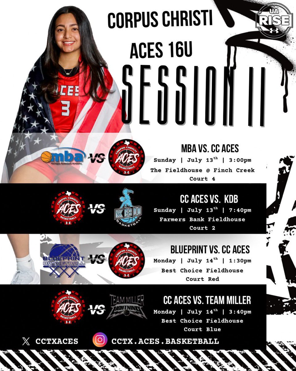 UA RISE SESSION II SCHEDULE! <a href="/UARiseGirls/">UA Rise Girls I Basketball</a> <a href="/CoachLMarshall/">Coach Marshall</a>
