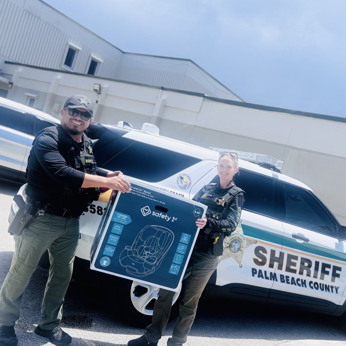 During a traffic stop in Lake Worth, Deputy Bundrick’s partner pulled over a young couple. Deputy Bundrick noticed a child in the backseat without a car seat and quickly realized the family was struggling financially. As a mom herself, she understood how difficult times can be. A