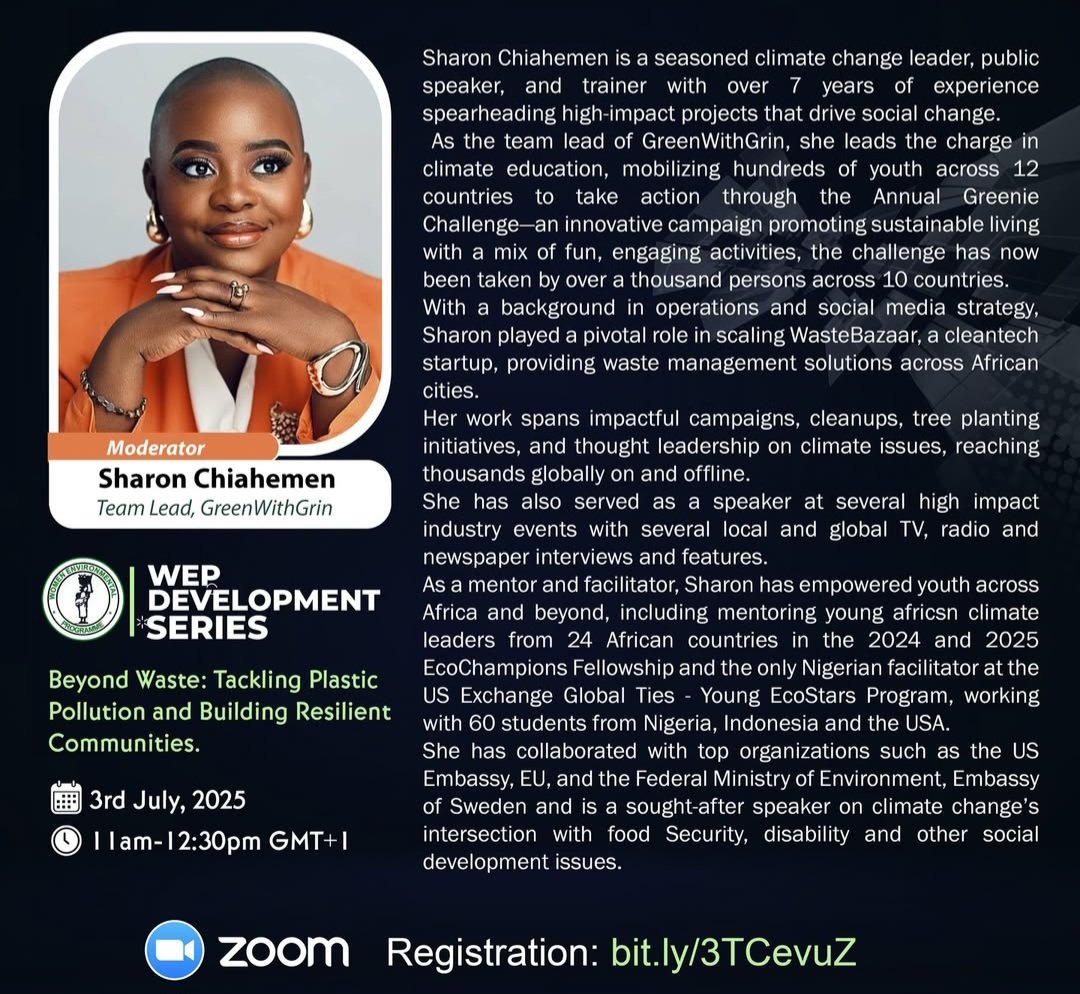 SharonChiahemen's tweet image. With the profiles here, you should know the conversation is about to be robust and insightful.

Sign up here and see you in class tomorrow:

bit.ly/3TCevuZ

#climateconversations
#climatechat
#environmentnews
#beatplasticpollution
#plasticbans