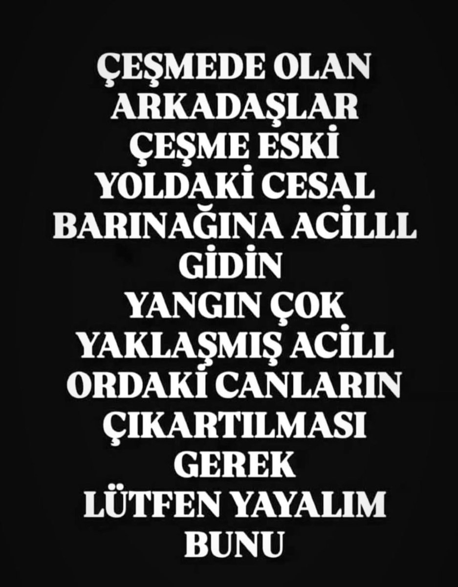 ACİL DURUM‼️
#ÇeşmeYanıyor
LÜTFEN‼️‼️‼️
Barınaklar yardım bekliyor‼️‼️‼️
👇👇👇