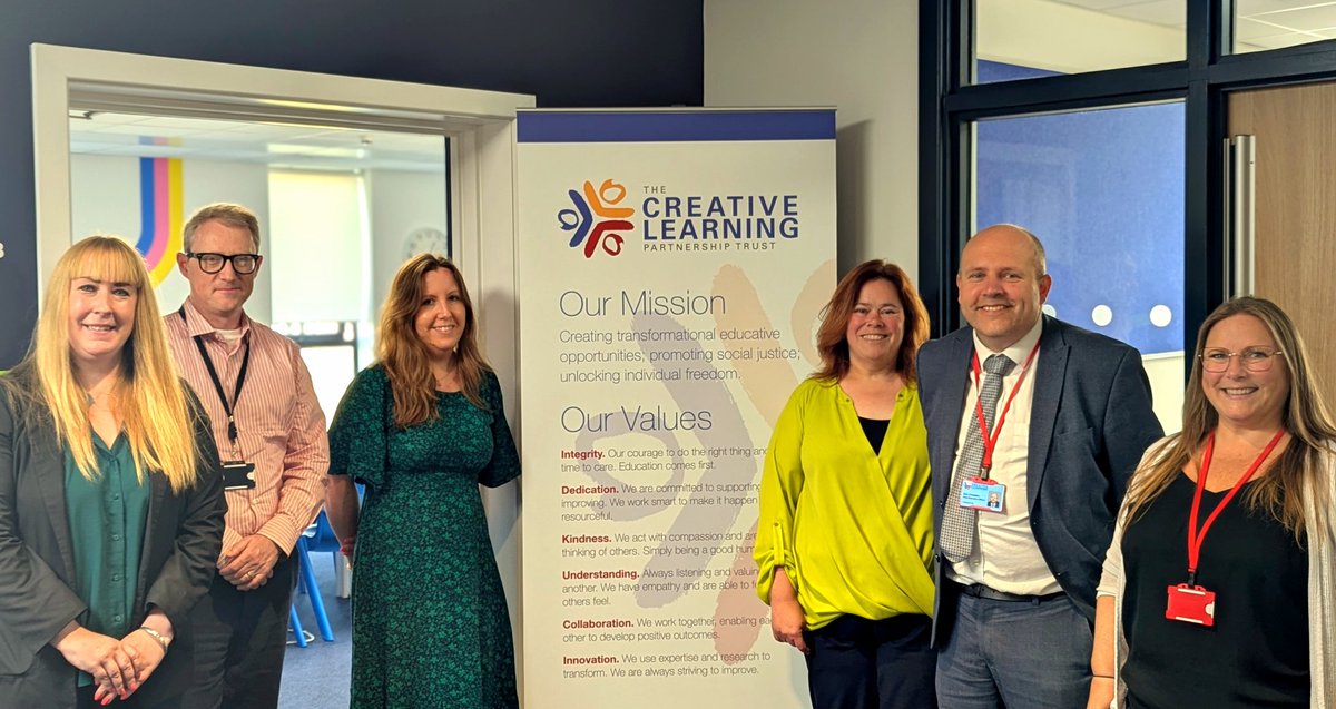 AliceGregson3's tweet image. Great trust visit today with Sam Compton & the team at The Creative Learning Partnership at their new primary in Stafford. Hugely insightful to hear about their vision, mission & values as a trust, the things they're most proud of & the things 'keeping them awake at night'🙏🏻