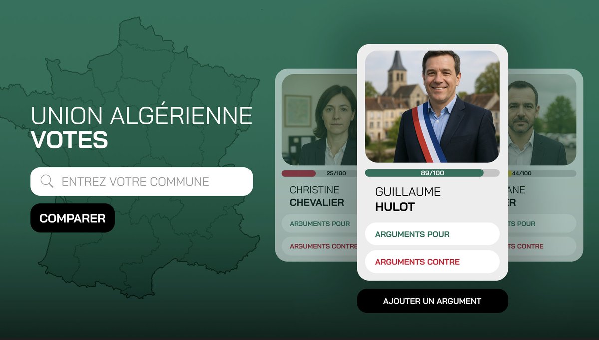 UnionAlgerienne's tweet image. Ces derniers mois, entre les campagnes électorales opportunistes, les déclarations hostiles envers les Algériens, et les partis qui pensent avoir mis la main sur notre communauté, une chose est claire : la réponse viendra dans les urnes, dès les municipales de 2026.
Via notre…