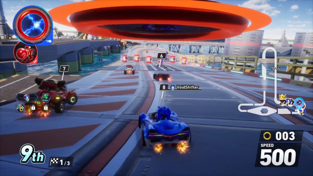 ICYMI: In an interview,Takashi Iizuka said that #SonicRacingCrossWorlds was initially built with no items to ensure the racing mechanics were sound. Items were added later, &amp; anything that made come-from-behind wins too frequent or stressed players out was removed. #SonicNews