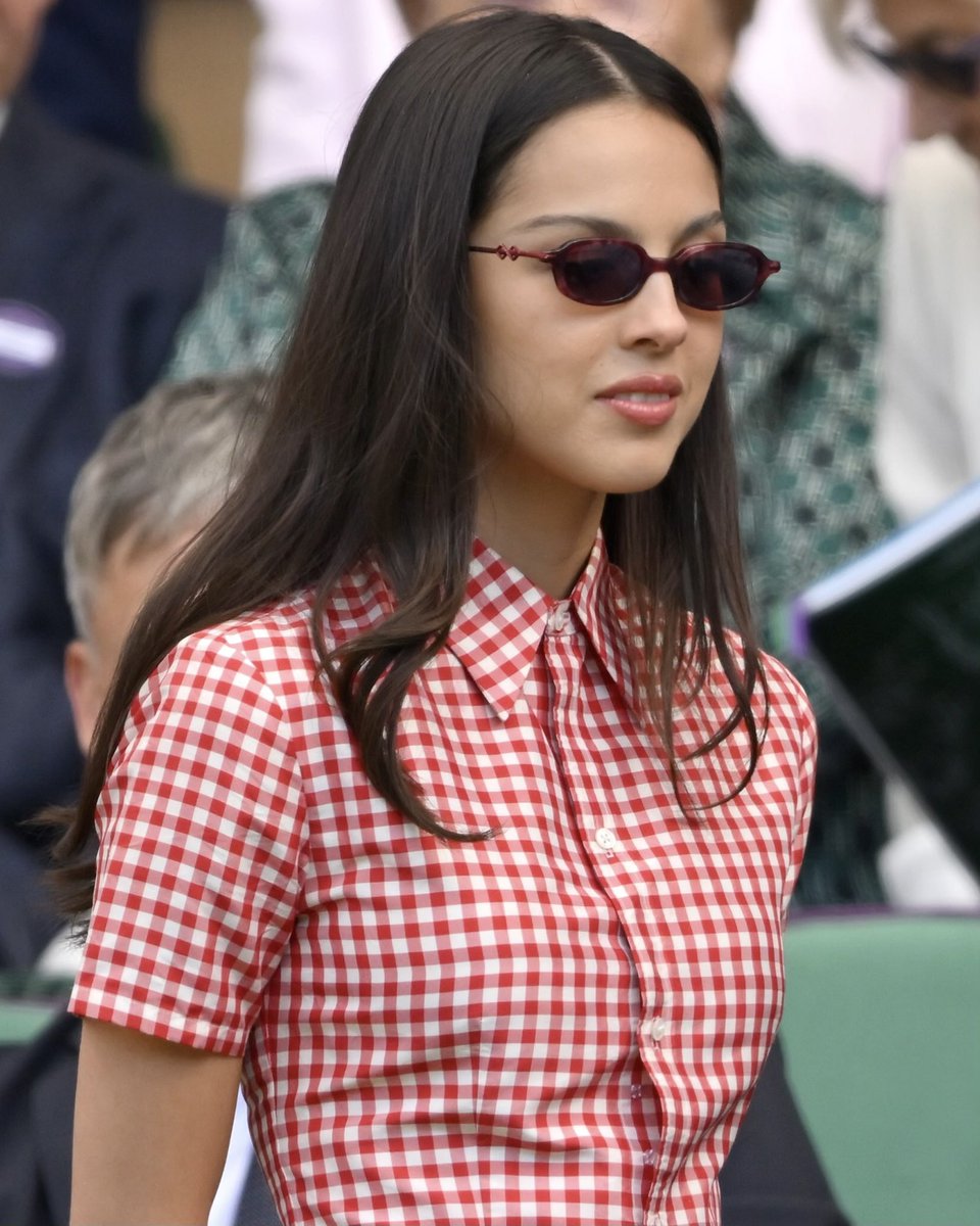RalphLauren's tweet image. Ralph Lauren on display at @Wimbledon. #OliviaRodrigo wears archival #RLCollection to attend the tournament in the Royal Box.  

#RLTennis #Wimbledon #Wimbledon2025