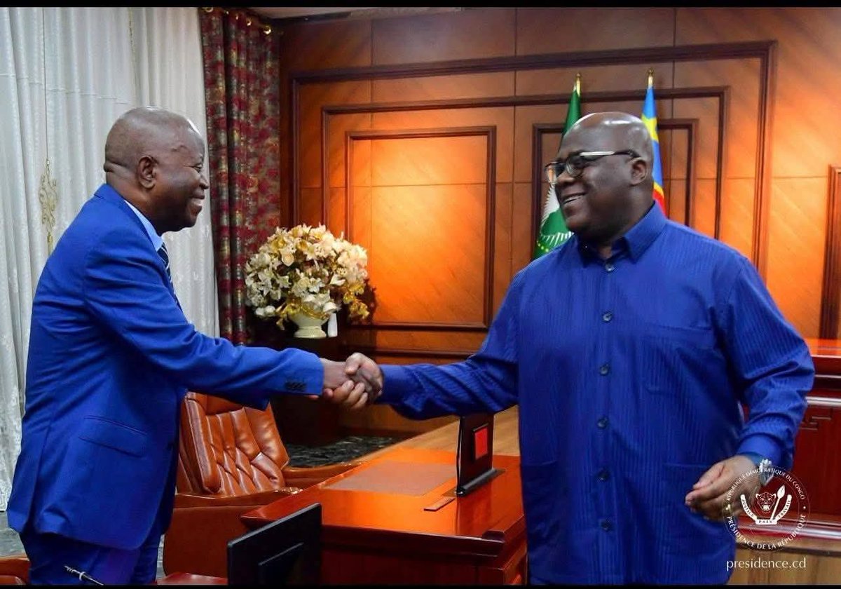 Le Président Félix Tshisekedi a reçu ce mercredi à la Cité de l'UA, l'ancien Premier ministre Adolphe Muzito.