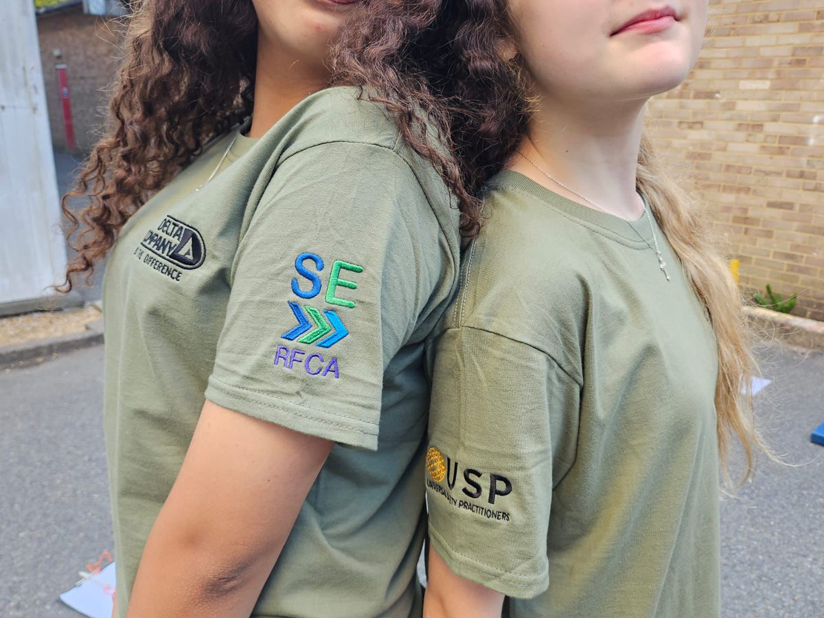 SouthEastRFCA's tweet photo. SERFCA is delighted to have supported cadets from Delta Coy, Sussex Army Cadet Force with new bespoke company t-shirts.
Designed with cadet input, the slogan says it all: “Dare to be Different!” 👕👏: https://t.co/6FLIwoz2yh
#ArmyCadets #SERFCA #SouthEastCadets https://t.co/vZPT27EFSe