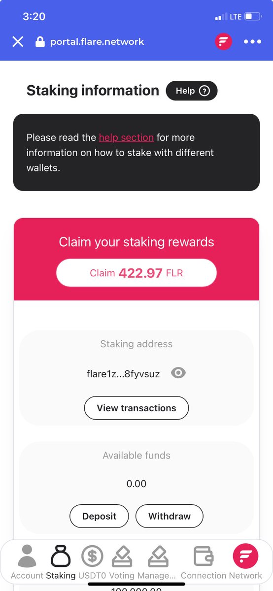4AhomeLOAN's tweet image. Some weeks it seems like every day is a payday in my ⁦@FlareNetworks⁩ portal #stakingrewards #flr