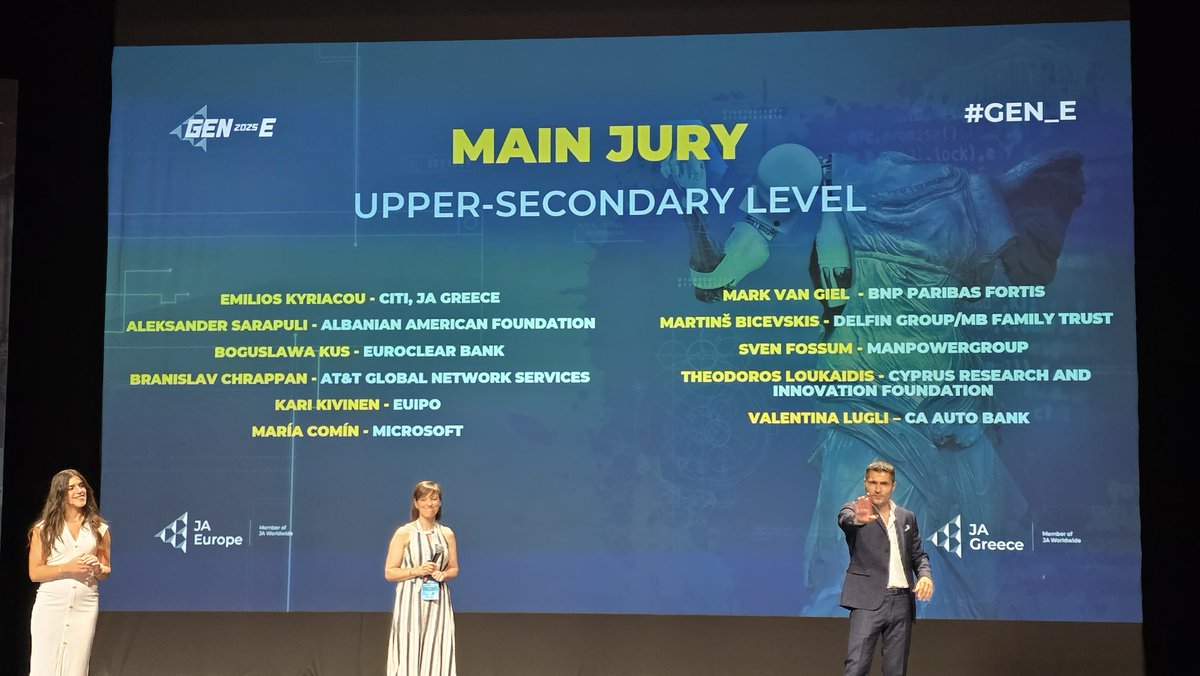 Ser parte del jurado de <a href="/JA_Europe/">JA Europe</a> en #Gen_E2025 está siendo una experiencia maravillosa. Mañana conoceremos a los ganadores. ¡Mucha suerte a todos!  #Emprendimiento #ESO