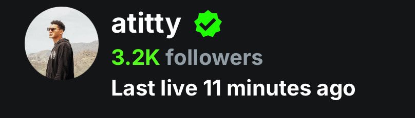Hit 3k friends on kick 🖤

Can’t thank you all enough 

I’m a man of my word 

Next stream will start off with a fat giveaway