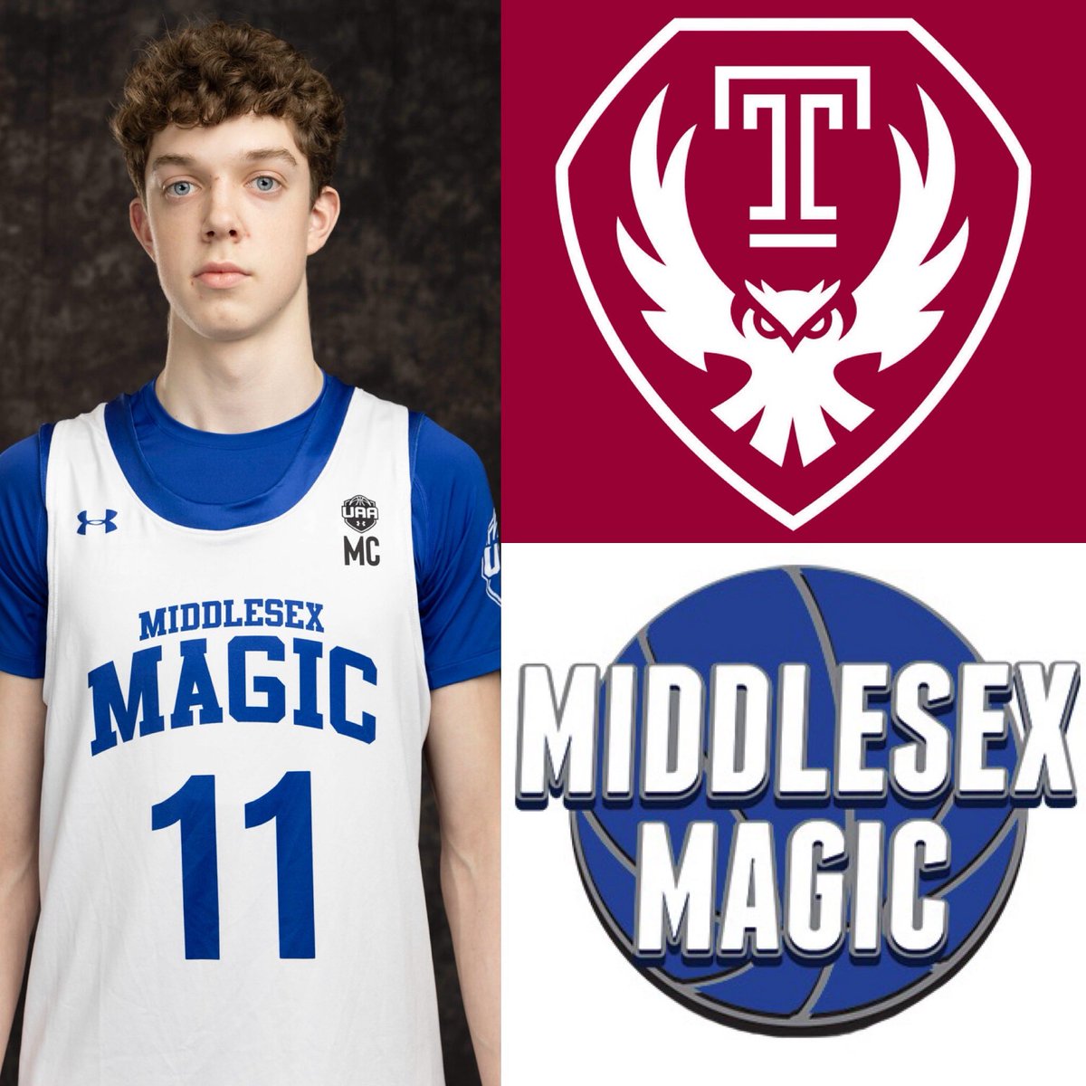 Congratulations to Magic and Avon Old Farms 6’7 2027 Declan Griffiths on receiving a scholarship offer from Temple! #MagicFamily
