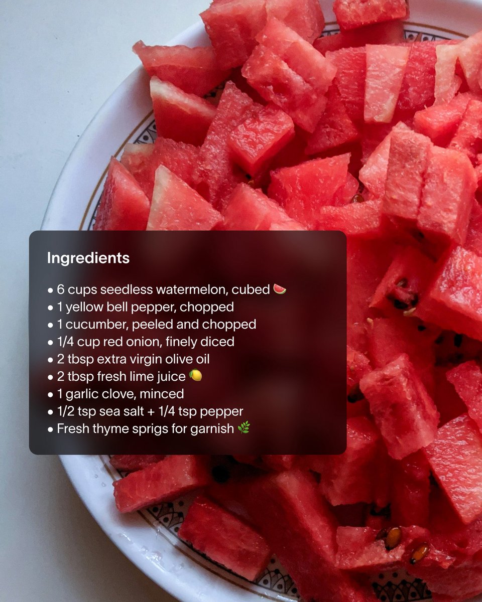 MyViome's tweet image. 🥣 Cold soup? Hot tip.
This refreshing Watermelon Gazpacho is packed with hydration, antioxidants, and summer flavor.
No cooking. Just blend, chill, and enjoy. 🍉🌿
Try it and tag us with your creation!
📖 viome.com/blog/cool-down…