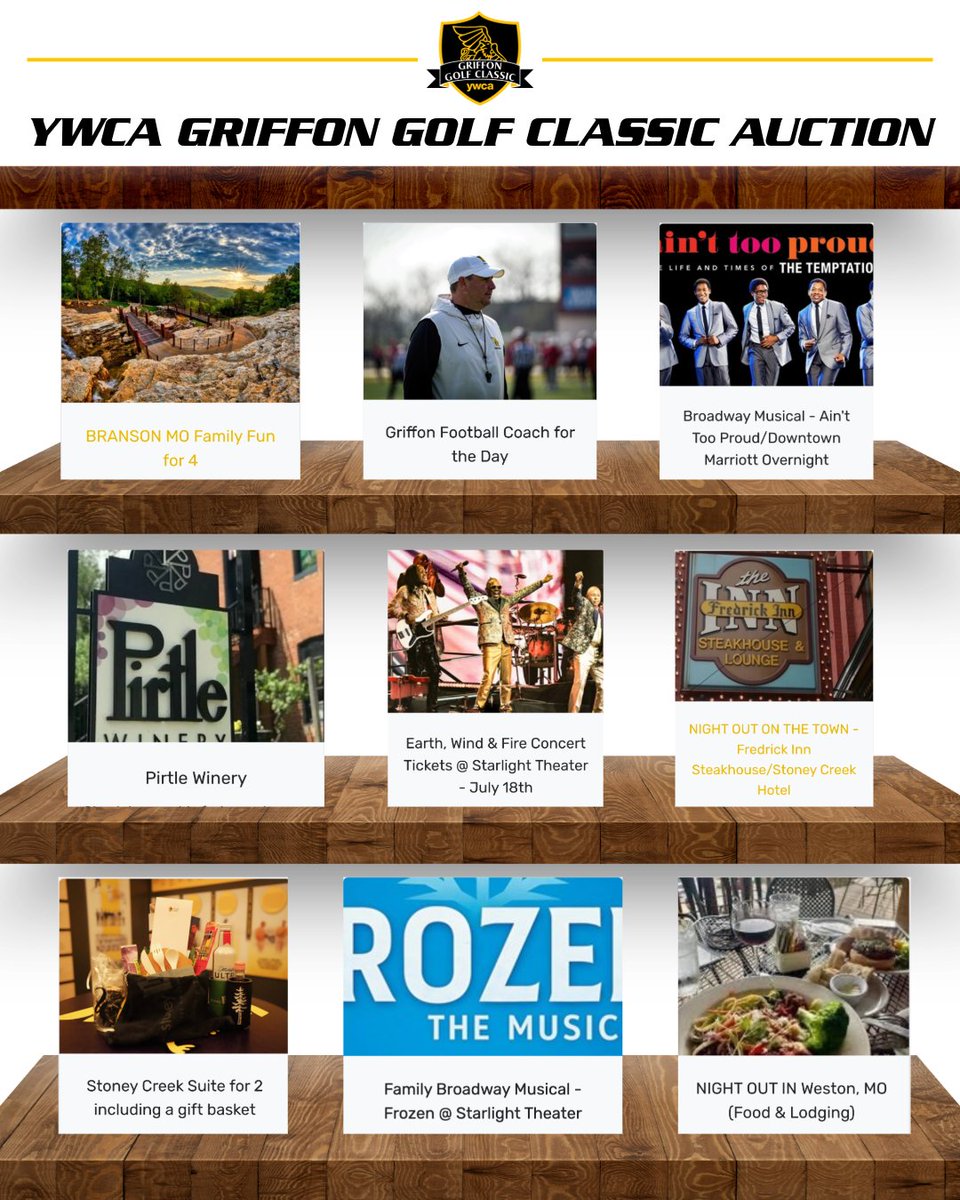 Time for some fun!

The YWCA Griffon Golf Classic Auction is LIVE with all these items plus more! There is something for everyone and for a great cause!

Link: bit.ly/3G5mkGN

Runs through July 14th