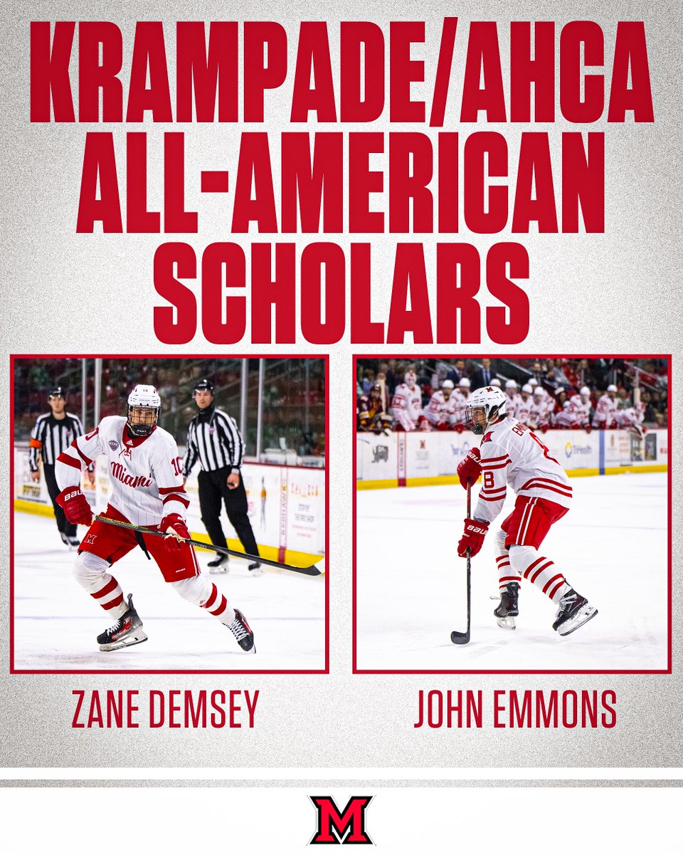 MiamiOH_Hockey's tweet image. Two RedHawks named Krampade All-American Scholars!
🔗 RELEASE: miamiredhawks.com/news/2025/7/2/…
#RiseUpRedHawks