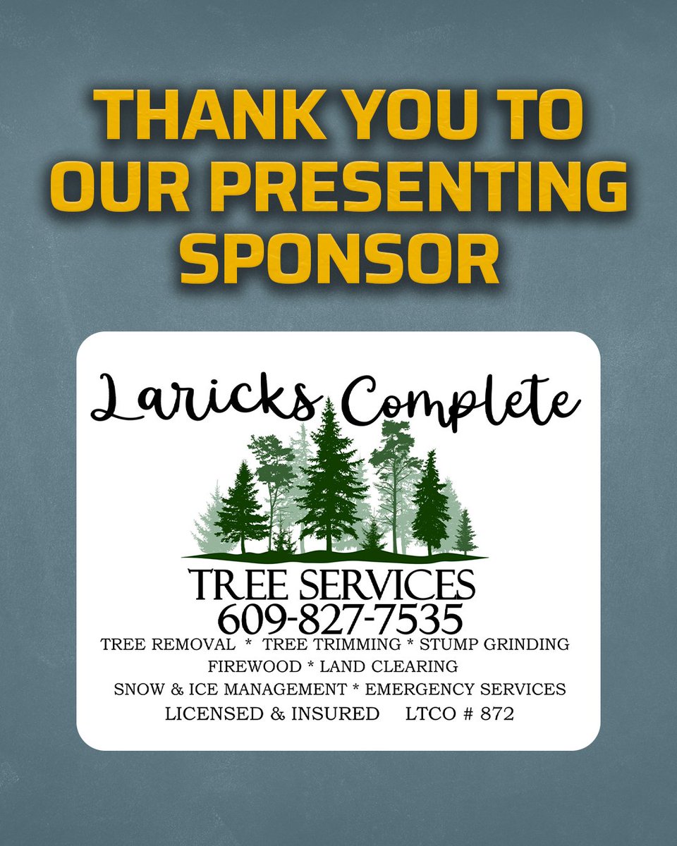 LCMRFB's tweet photo. A sincere thank you to our Presenting Sponsor — Laricks Complete Tree Services.

Thank you for supporting our event and our team! https://t.co/eEK8dYjTDy