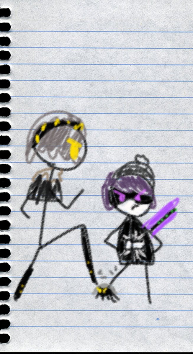 DapperBuddy's tweet photo. Blink blink.

He feels a little bad...

Not bad enough to NOT draw it though.

...

"...Uh, I left myself out, because... y'know. But I figured Uzi would want to be there too!" https://t.co/pMg5ztuvyk