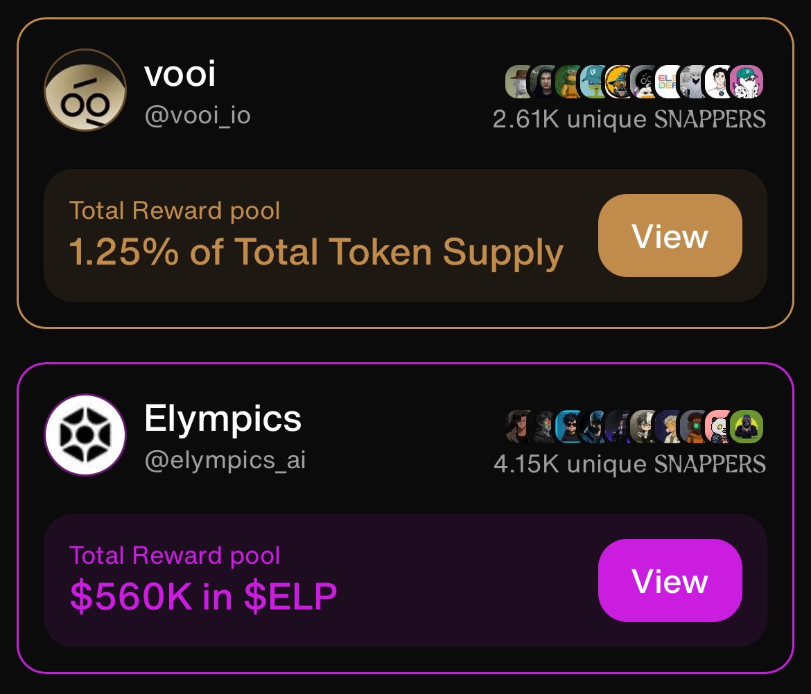 Nightwing__01's tweet image. Snapping daily with @vooi_io, @elympics_ai, and @cookiedotfun.

Focused on consistency, aiming for top ranks.

Let’s get the same snaps rewards don’t wait.
#Snap2Earn #Vooi #ELP