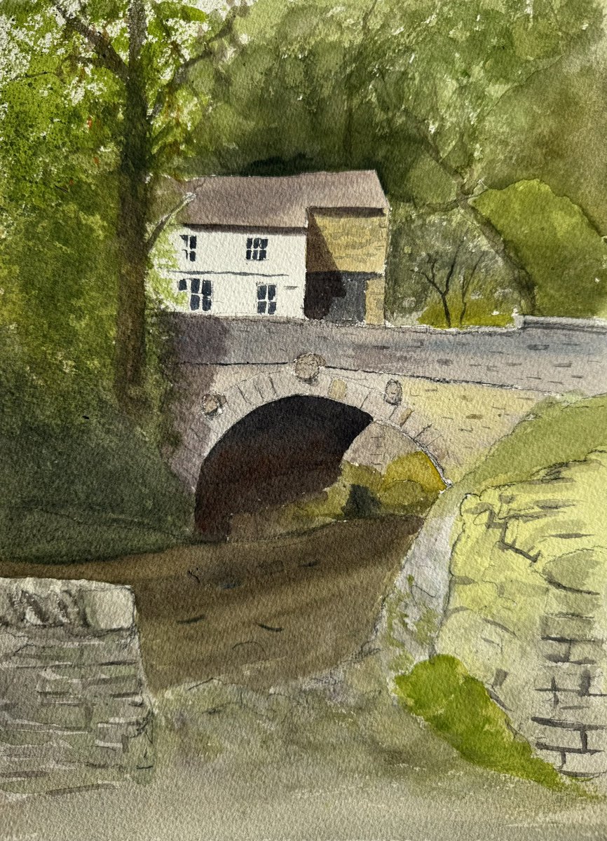 MARKCORNER16's tweet image. Elterwater Bridge, Cumbria, painted on location this morning