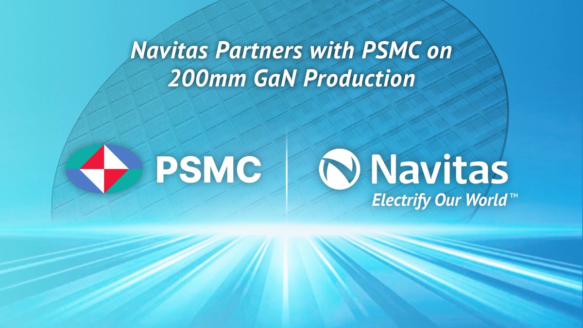 Navitas Partners with Powerchip to Launch 200mm #GaNonSi Production for Next-Gen #PowerApplications #semiconductor powerelectronicsnews.com/navitas-partne…