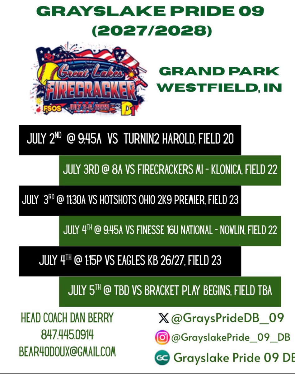 Addison Housh (@addie357023) on Twitter photo Here is my schedule for this weekend at the Great Lakes Firecracker Tournament. Love to see you stop by!
<a href="/ButlerSoftball/">Butler Softball</a> 
<a href="/BradleySoftball/">Bradley Softball</a> 
<a href="/UIndySoftball/">UIndy Softball</a> Here is my schedule for this weekend at the Great Lakes Firecracker Tournament. Love to see you stop by!
<a href="/ButlerSoftball/">Butler Softball</a> 
<a href="/BradleySoftball/">Bradley Softball</a> 
<a href="/UIndySoftball/">UIndy Softball</a>