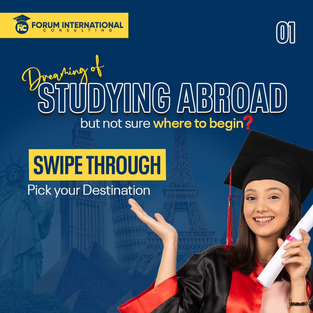 ForumInt_'s tweet photo. Dreaming of studying abroad but don’t know where to start?
Swipe through to discover how Forum International Consulting turns dreams into degrees. 🌍📚
Visit us here: https://t.co/JssKdjI5xb
#studyabroad #foruminternational #GlobalEducation https://t.co/yDvBKhQnmN