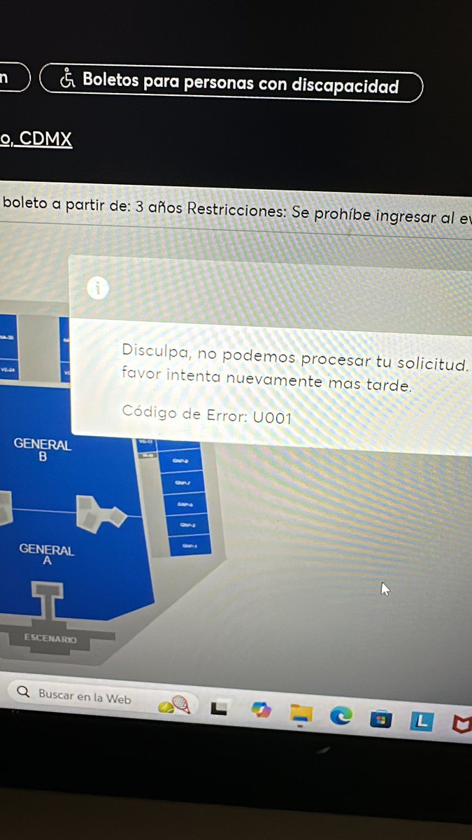 andromedaamara's tweet photo. @Ticketmaster_Me  Me explicas cómo pase de estar comprando mis boletos, al ser número 1 en fila y luego ser la 4404? WTF tu porquería 

😭😭😭😭😭 aparte con HSBC 🥲😾🫠 https://t.co/LhU9RggS7T
