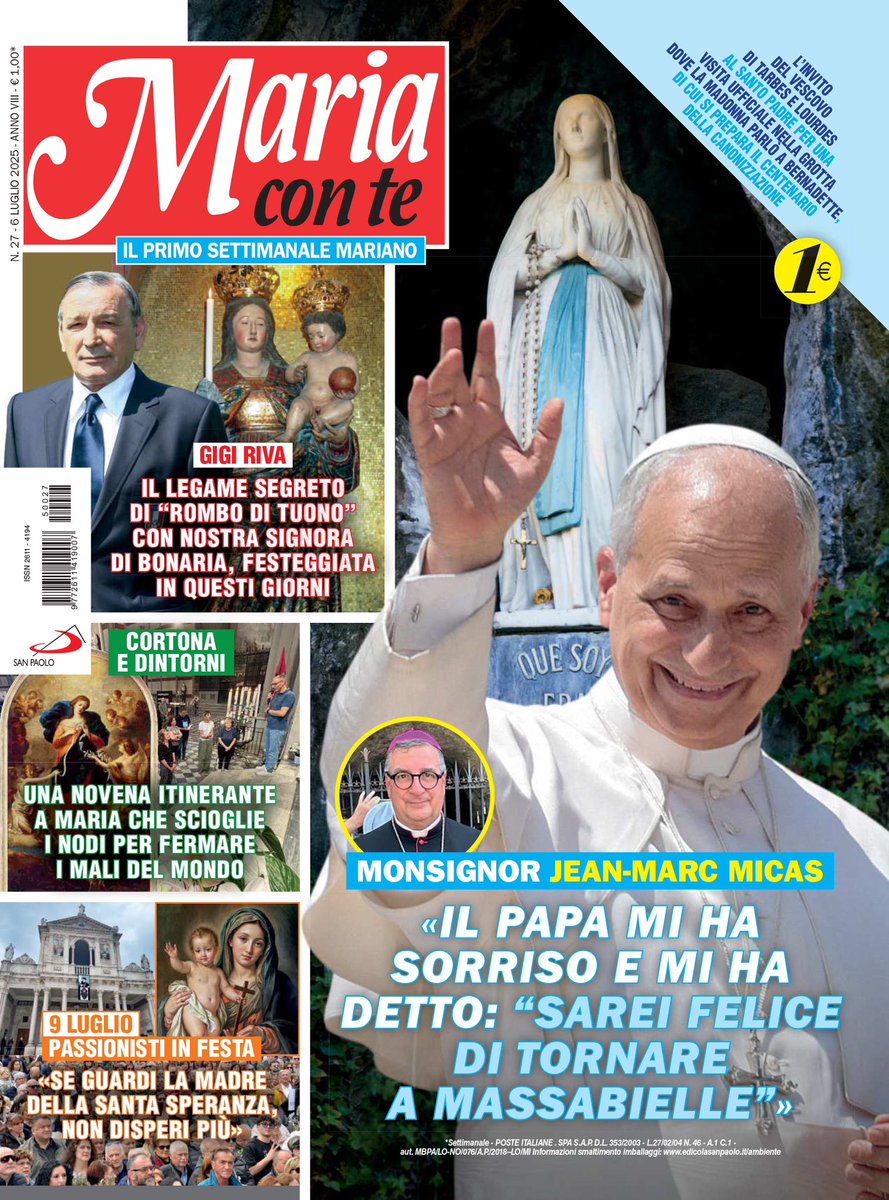 Papa Leone XIV è stato ufficialmente invitato a Lourdes! 
<a href="/fam_cristiana/">Famiglia Cristiana</a> 
<a href="/lourdes_france/">Sanctuaire Notre-Dame de Lourdes</a> 
<a href="/Unitalsi/">U.N.I.T.A.L.S.I.</a> 
<a href="/agensir/">SIR</a> 
<a href="/Agenzia_Ansa/">Agenzia ANSA</a> 
<a href="/ilmessaggeroit/">Il Messaggero</a> 
<a href="/vaticannews_it/">Vatican News</a> 
<a href="/FranceauVatican/">La France au Vatican</a>