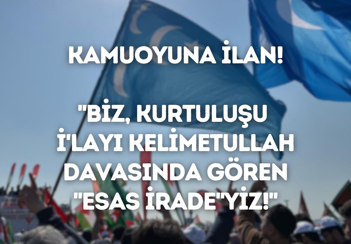 Kamuoyuna İlan!

Bizler, vatan ve mukaddesat uğruna canlarını ve mallarını İstiklal Harbi’nde feda etmiş mücahit şehit ve gazilerin evlatlarıyız. Bu vatanın asli sahipleriyiz. Arap, Türk, Kürt; hepimiz Müslüman Anadolu halkıyız. Bu toprakların gerçek mirasçıları biziz.