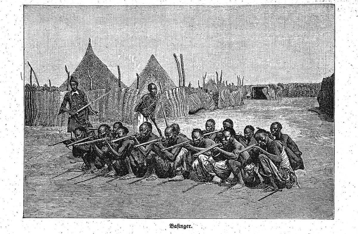 Bazingers, slaves soldiers employed by the bahhara traders 

Robert Hartman, Die Nilländer (Leipzig: G. Freytag, 1884), 73.