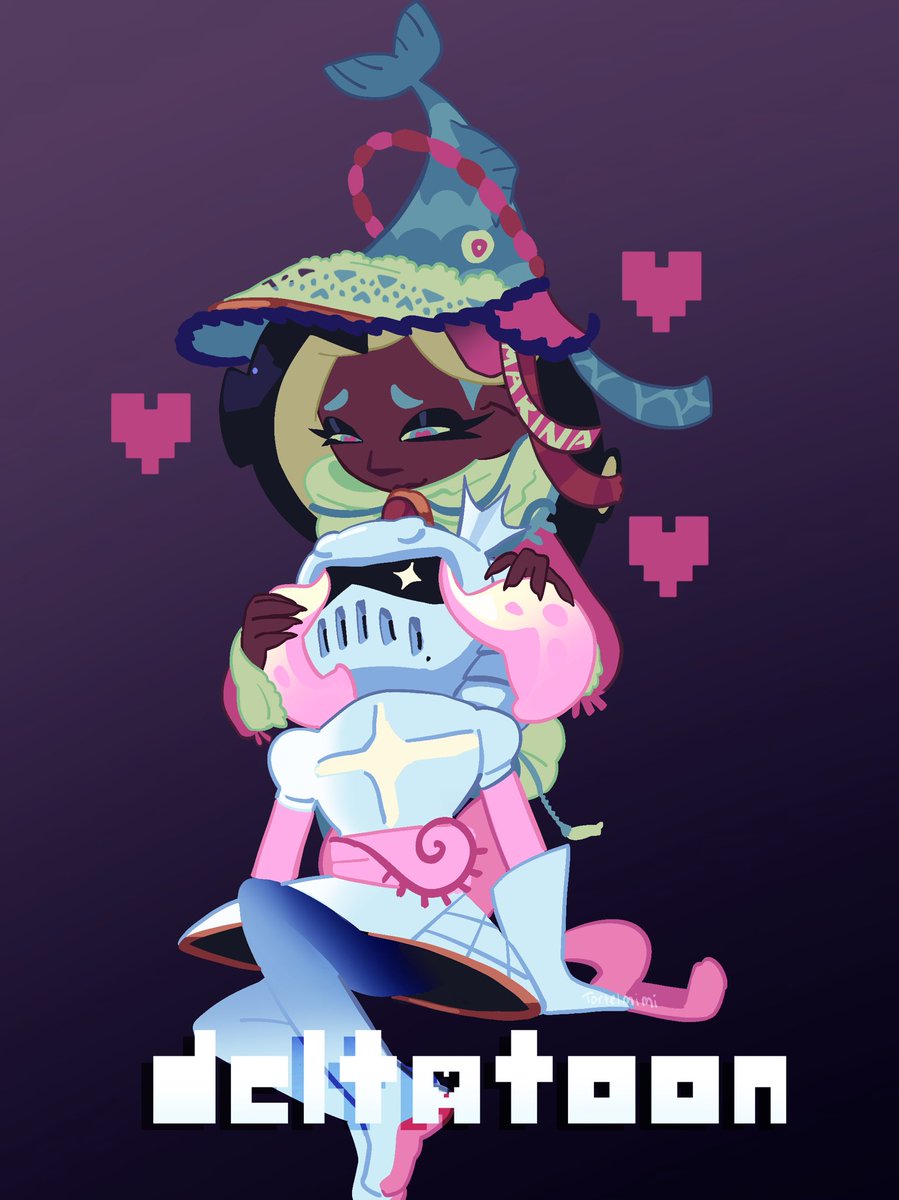 tortelmimi's tweet image. Deltarune X Splatoon (au?) concepts. At first I was thinking it would be called deltatoon but splatrune sounds great as well
[#splatoon #deltarune]