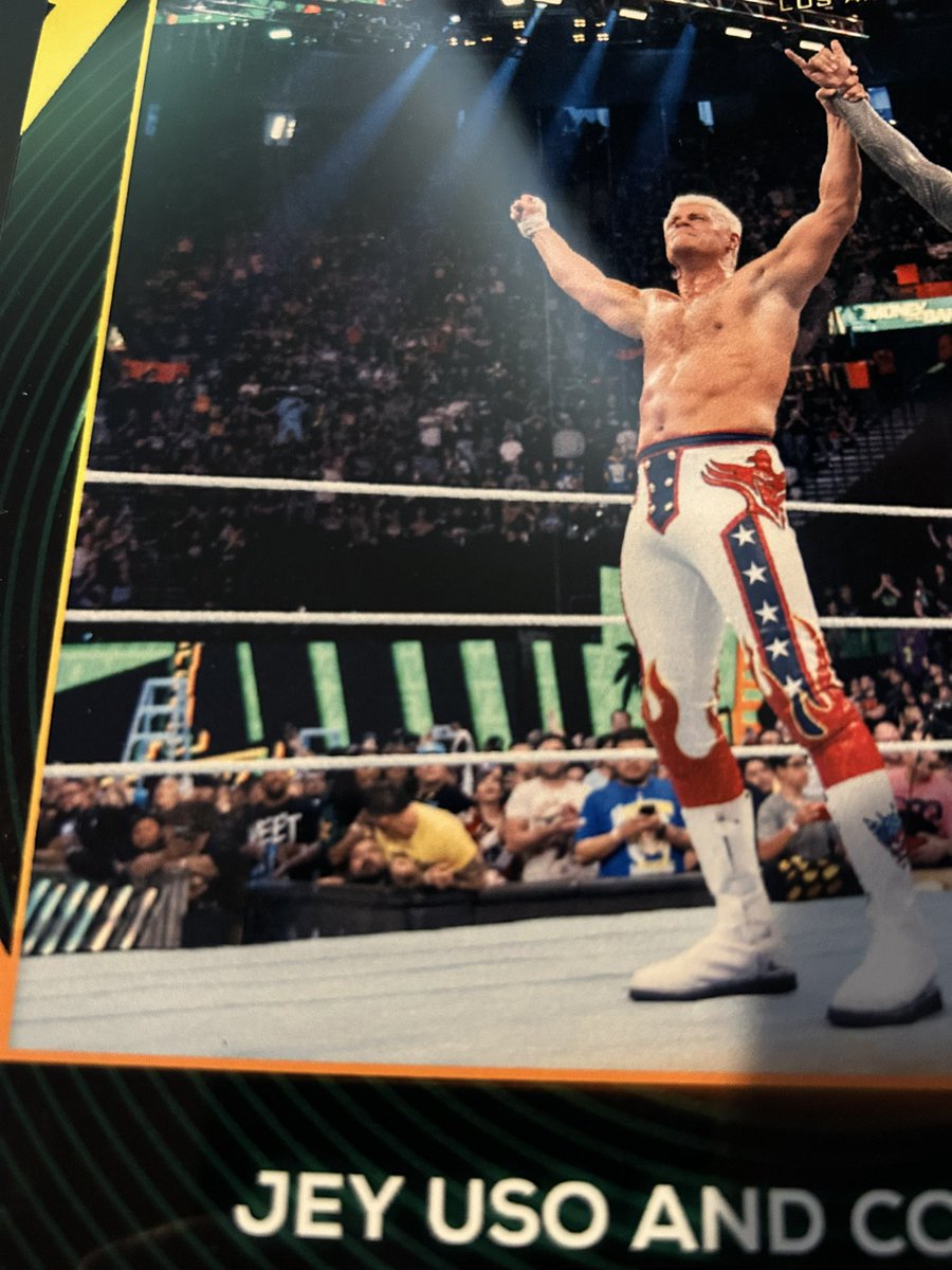 Aberna16Matthew's tweet image. Mail call!!!! Our @CodyRhodes #mitb plaque came in! Even cooler that you can see the “Oklahoma nightmare” in the background!!! Thanks @WWEShop