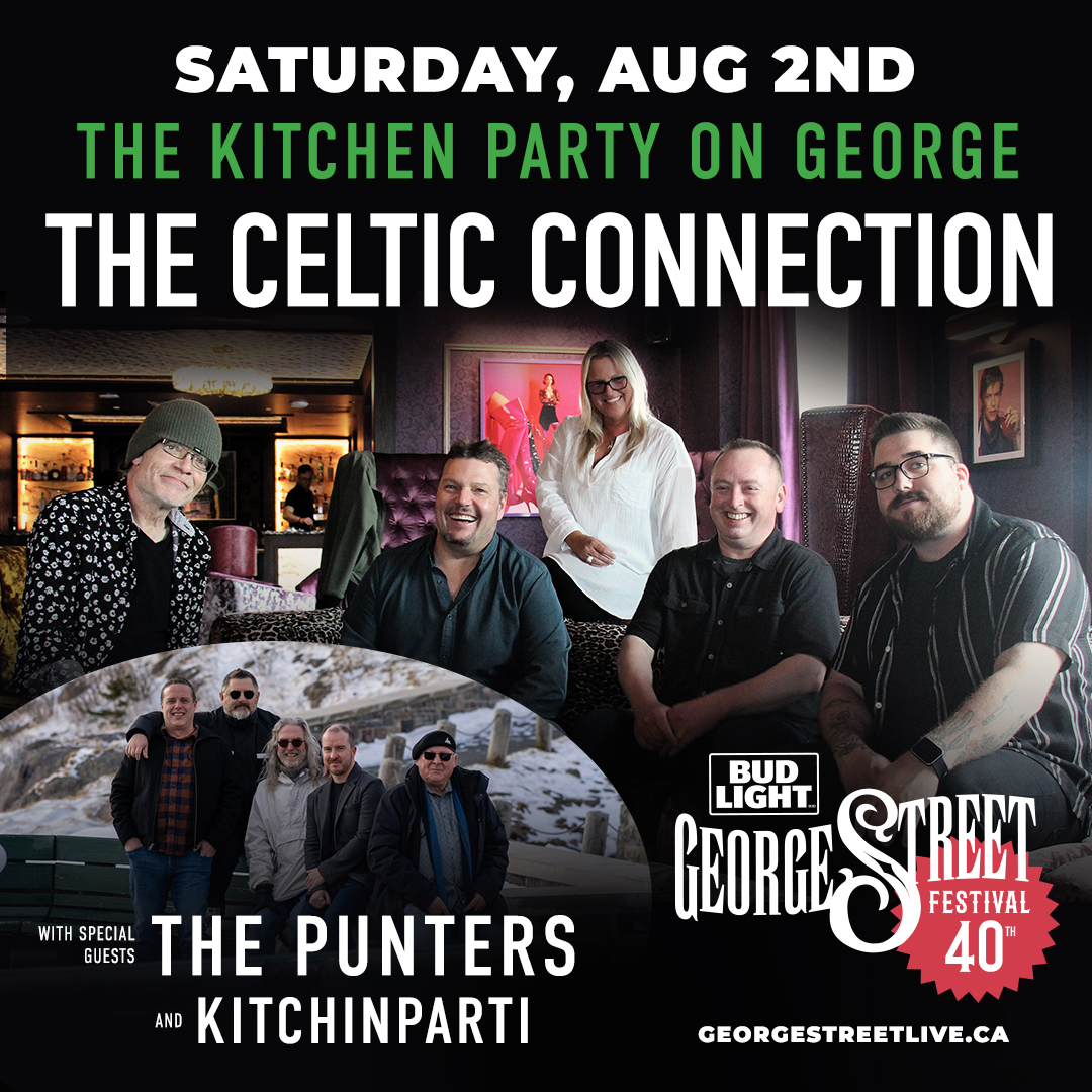 ✨Sat, Aug 2✨

FREE all-ages matinée 12–5 PM:
Rosemary Lawton, Not Fit, The Bishops, Síochána 🎻

4 PM Screech-In w/ Terry Gulliver (register 12–2 PM at Trapper John’s)

Kitchen Party 5–11 PM: Celtic Connection, The Punters, KitchinParti!

🎟️georgestreetlive.ca/festival/