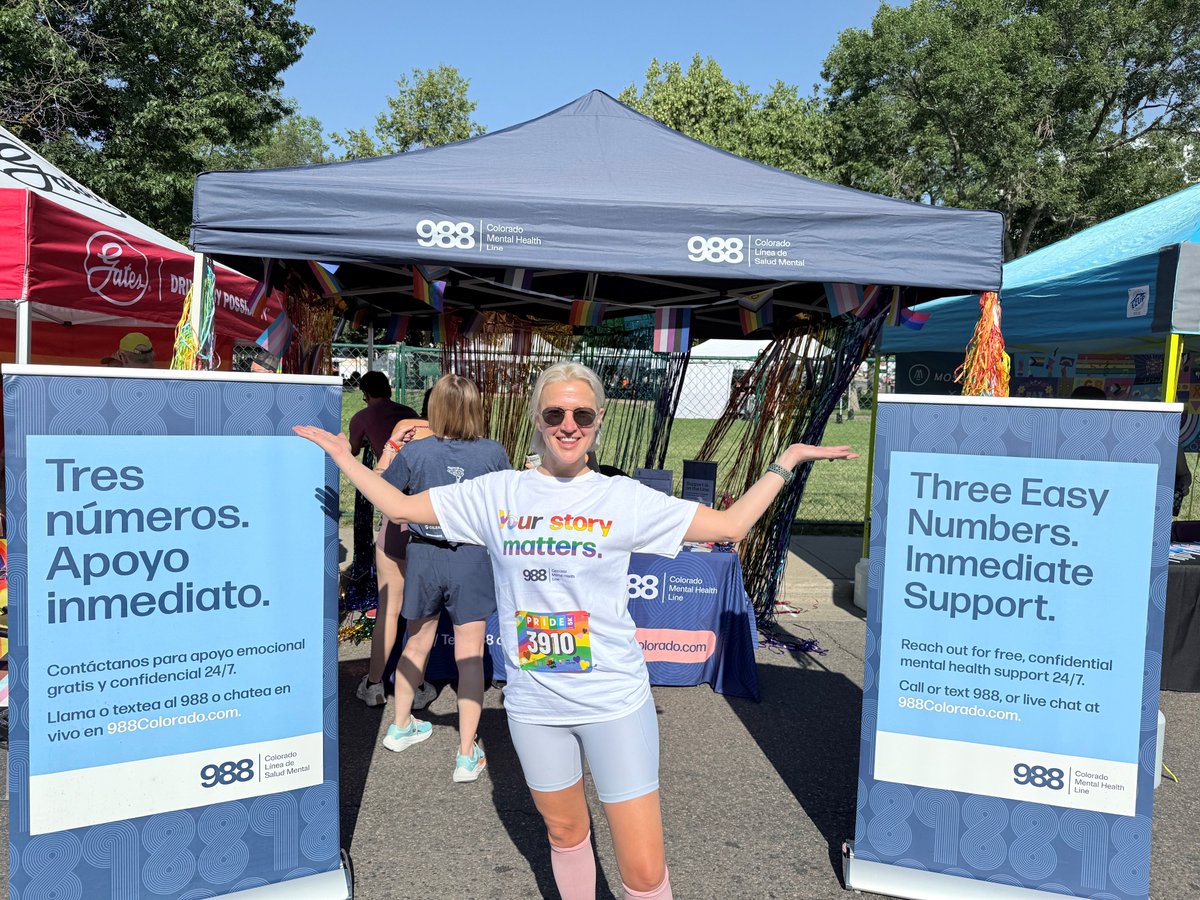 Three easy numbers! As of July 1 the 988 Colorado Mental Health Line is now the primary way to connect to immediate free emotional, mental health, or substance use support 24/7.