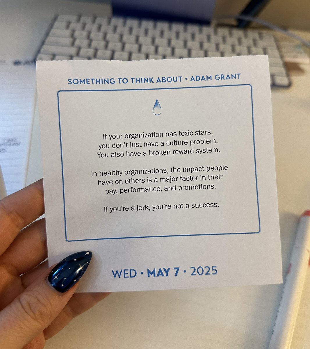 What Adam Grant said.