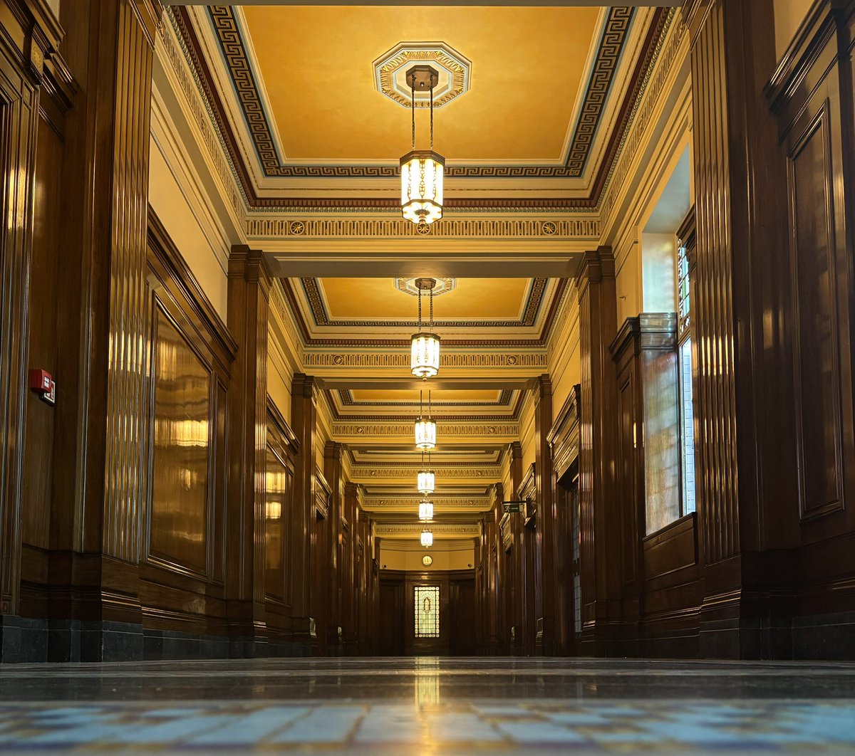Grand Officers Corridor at <a href="/FreemasonsHall/">Freemasons’ Hall</a> taken after the conclusion of the 2025 annual meeting of <a href="/HantsMason/">Hants & IoW Masons</a> thanks for a wonderful day and congratulations to all those appointed and promoted today from all in <a href="/GlosPGLodge/">Glos PG Lodge</a>