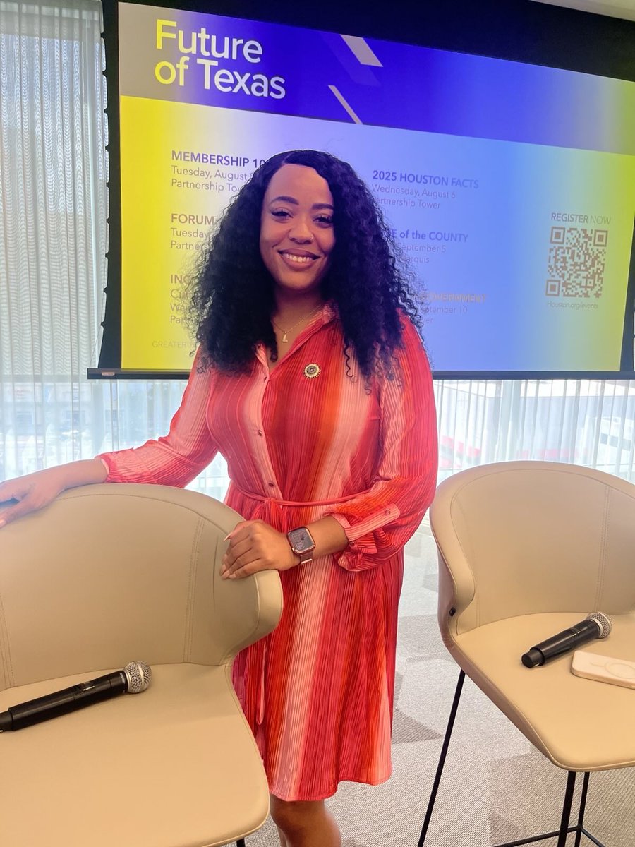 RepLSimmons's tweet photo. Spoke on the #FutureOfTexas panel with @GHPartnership about what it’ll take to move our state forward: real investment in public schools, infrastructure, energy, and equity. Our communities deserve more than talk, they deserve action. #HD146 #txlege https://t.co/S5KXPt0iDG