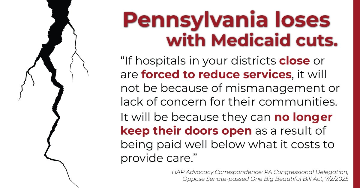 HAP (@hapupdates) on Twitter photo We are urging the U.S. House to reject the deep cuts to #Medicaid in the Senate-passed reconciliation bill that will cause health care coverage losses and destabilize PA hospitals and communities. See <a href="/NicoleS_HAP/">Nicole Stallings</a>'s letter today to PA's delegation: haponline.org/Resource-Cente… We are urging the U.S. House to reject the deep cuts to #Medicaid in the Senate-passed reconciliation bill that will cause health care coverage losses and destabilize PA hospitals and communities. See <a href="/NicoleS_HAP/">Nicole Stallings</a>'s letter today to PA's delegation: haponline.org/Resource-Cente…