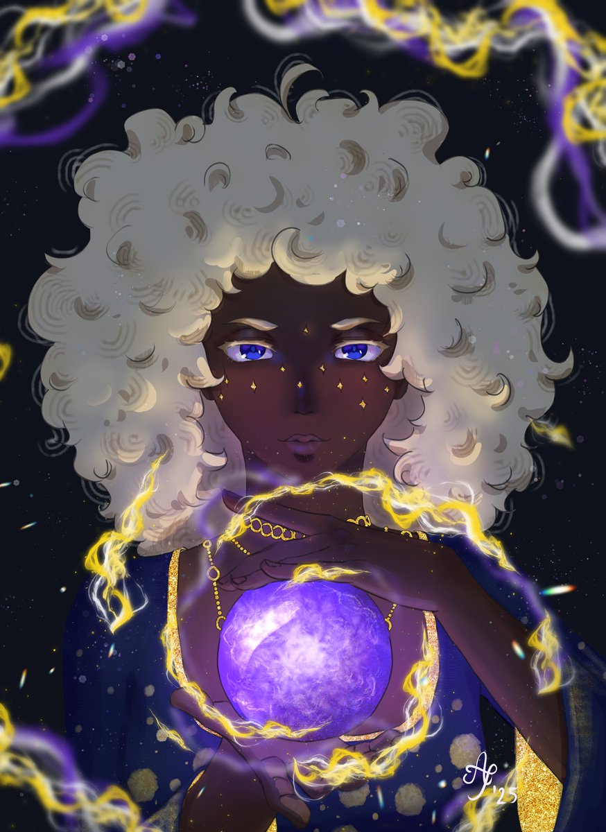My first #artfightattack is doneeee. 
First target: _f1nn1_ (on artfight). Their character, Nova, is so pretty, I just had the biggest inspiration when drawing her 😆