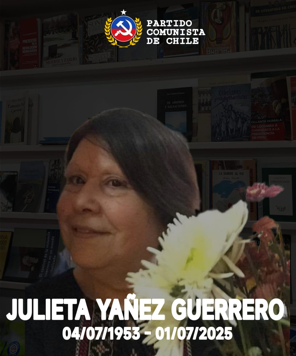 Claupascualgrau's tweet image. Ha partido una compañera comprometida con la cultura y las transformaciones sociales.
Honor y Gloria para Julieta Yañez Guerrero. 🌹