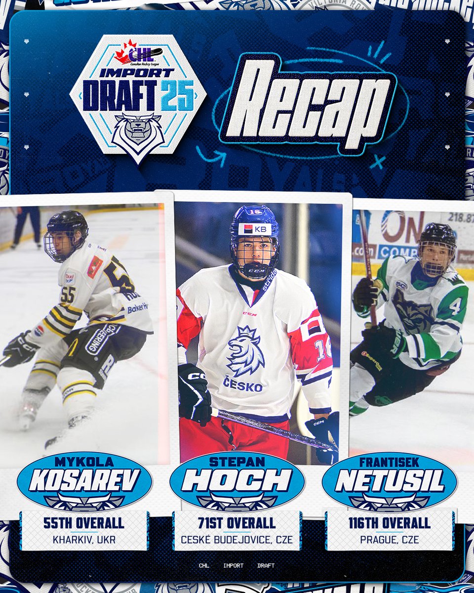 The Royals have selected three players in the 2025 CHL Import Draft!

Learn more &gt; bit.ly/4eAmPFq