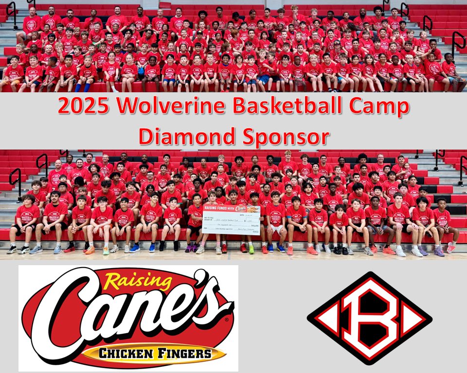 Thank you to <a href="/raisingcanes/">Raising Cane's</a> and Houston Jimenez for being a 2025 Wolverine Basketball Camp Diamond Sponsor!