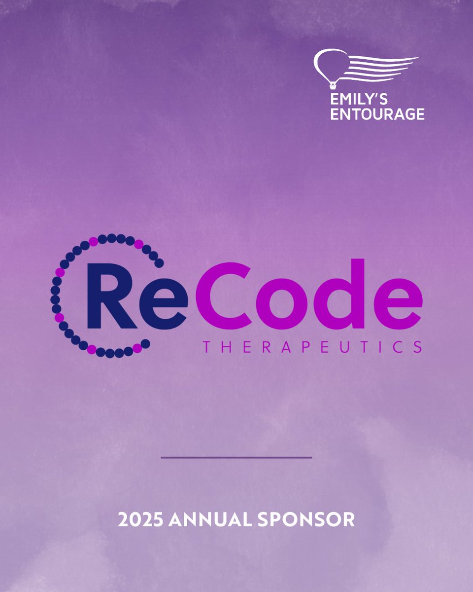 More than 10% of people with #cysticfibrosis are still waiting for breakthroughs. 

Huge thanks to <a href="/ReCodeTx/">ReCode Therapeutics</a> for supporting Emily's Entourage in the race to ensure no one with #CF is left behind. Your support is instrumental &amp; means more than we can possibly express! 💜

#CureCF