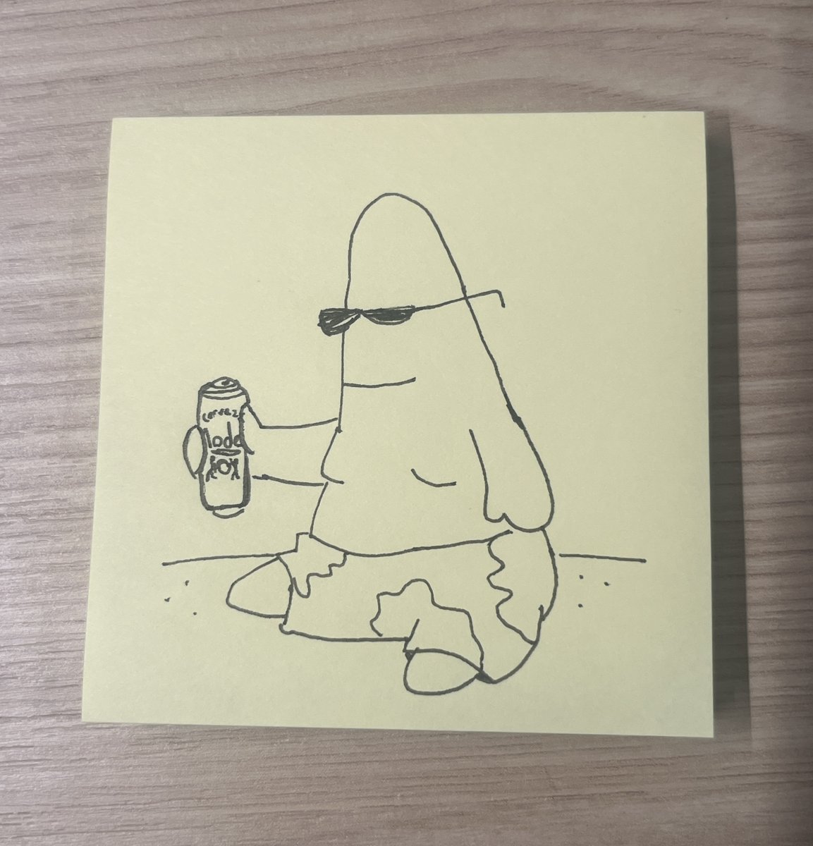 foolibuster's tweet image. chill drawing of #patrick i did at work today