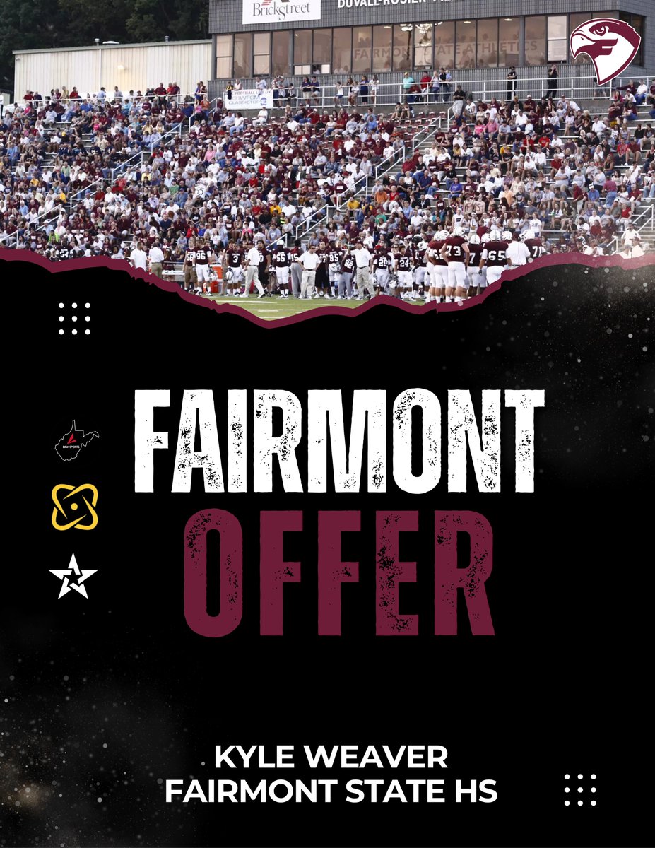 '26 University WR Kyle Weaver reportedly received an offer from Fairmont State! #wvprepfb