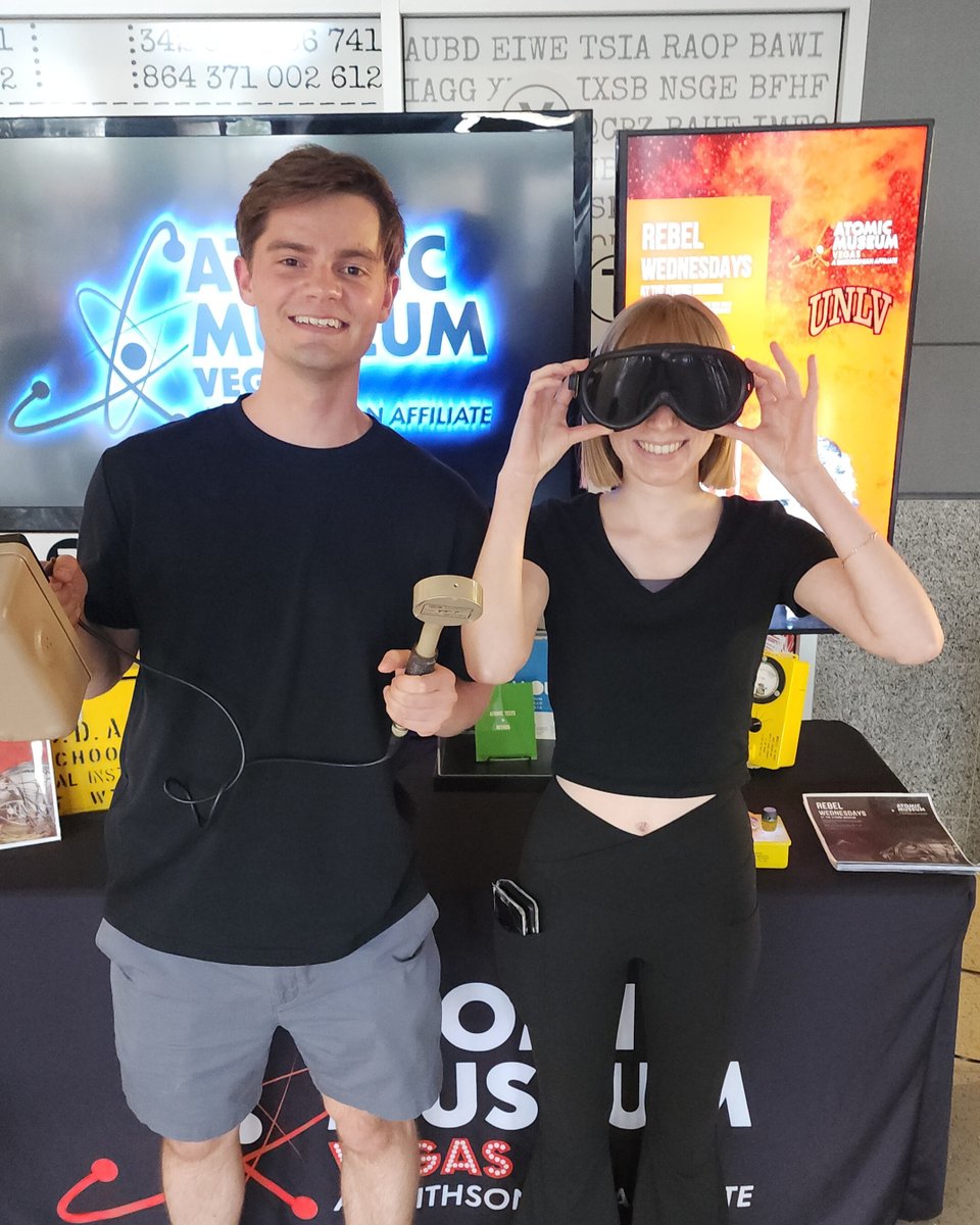 AtomicMuseum's tweet image. Did you know UNLV students and faculty get FREE admission to the Atomic Museum every Wednesday now through August 27, 2025? Bring a guest and explore decades of atomic history, groundbreaking tech, and our newest exhibit, Atomic Odyssey. 

atomicmuseum.vegas for more