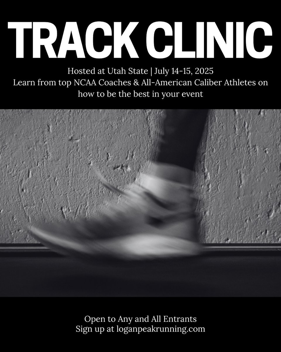USUTF_XC's tweet image. There's still time to sign up for our Summer Programs!
XC Camp will be held July 7-10 and our Track Clinic will be held July 14-15.
Spread the word and sign up today at loganpeakrunning.com