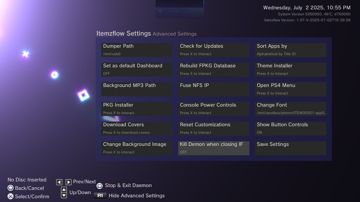 LightningMods_'s tweet image. Itemzflow for PS4 has been updated to 1.07
- 11.xx & 12.xx support added for fuse
- Option to kill the daemon closing itemzflow
- More details in the GitHub link below
Change log: github.com/LightningMods/…
Download: pkg-zone.com/details/ITEM00…
