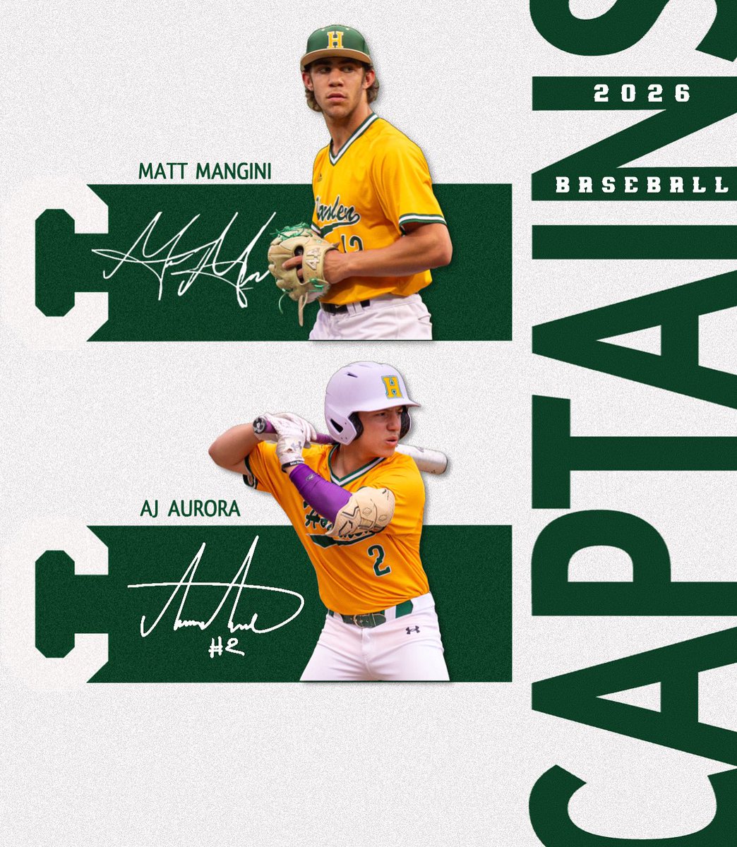 Congratulations to Aj Aurora and Matt Mangini for being named captains of the 2026 season!