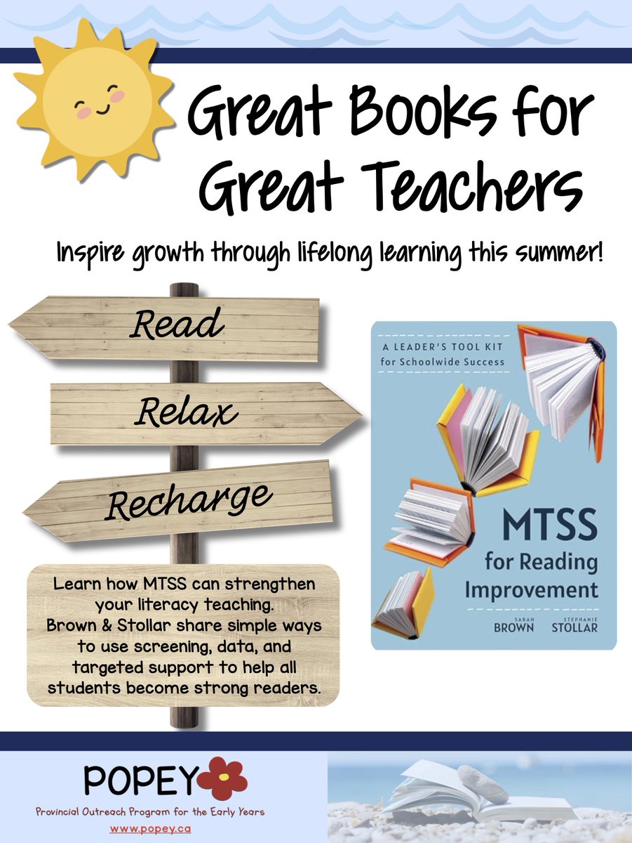 POPEY BC (@popeybc) on Twitter photo Great books for great teachers 📚
MTSS for Reading Improvement: A Leader's Tool Kit for Schoolwide Success by Brown & Stollar! Great books for great teachers 📚
MTSS for Reading Improvement: A Leader's Tool Kit for Schoolwide Success by Brown & Stollar!