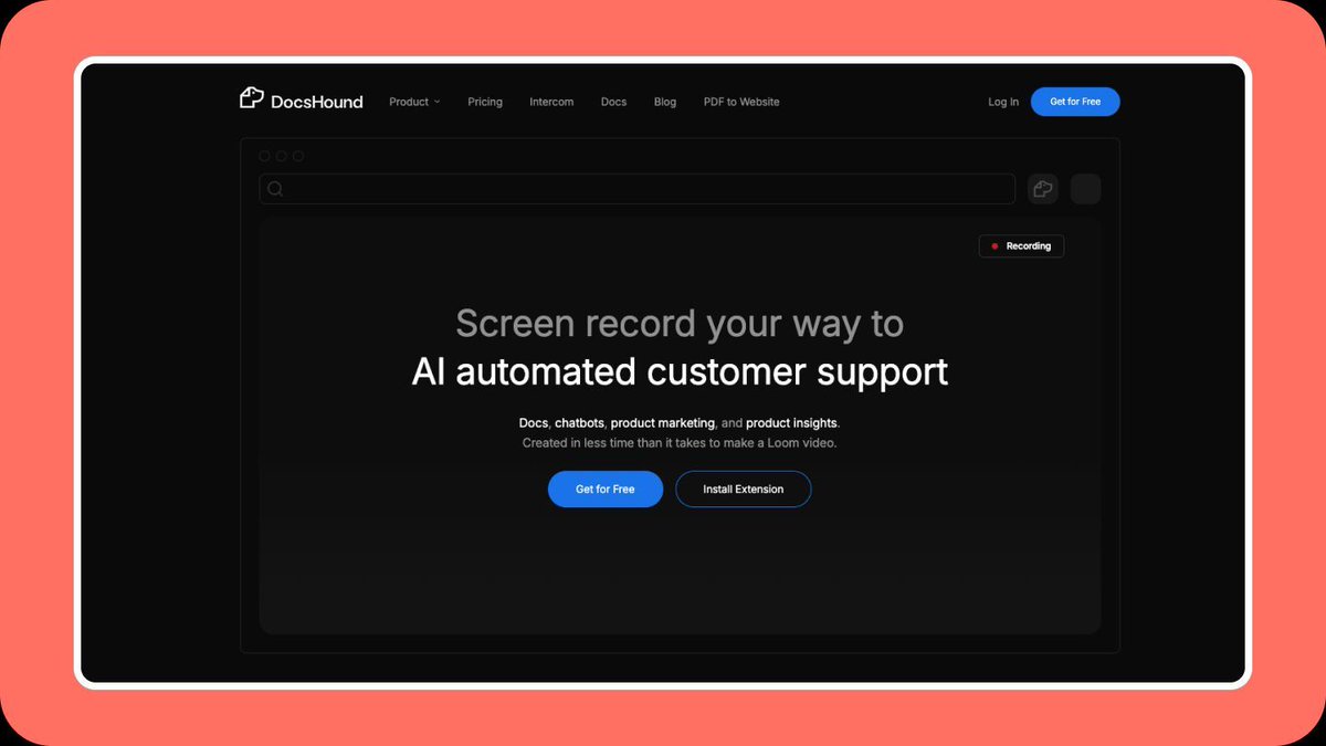 the_lucag's tweet image. If you build software and hate writing docs (aka everyone), check this out.
@DocshoundApp, takes your screen recording and spits out:
📌 Step-by-step docs
🧠 A chatbot that knows your UI
🖼️ Clean screenshots
I featured it in this week’s NTSOT because it’s just smart.